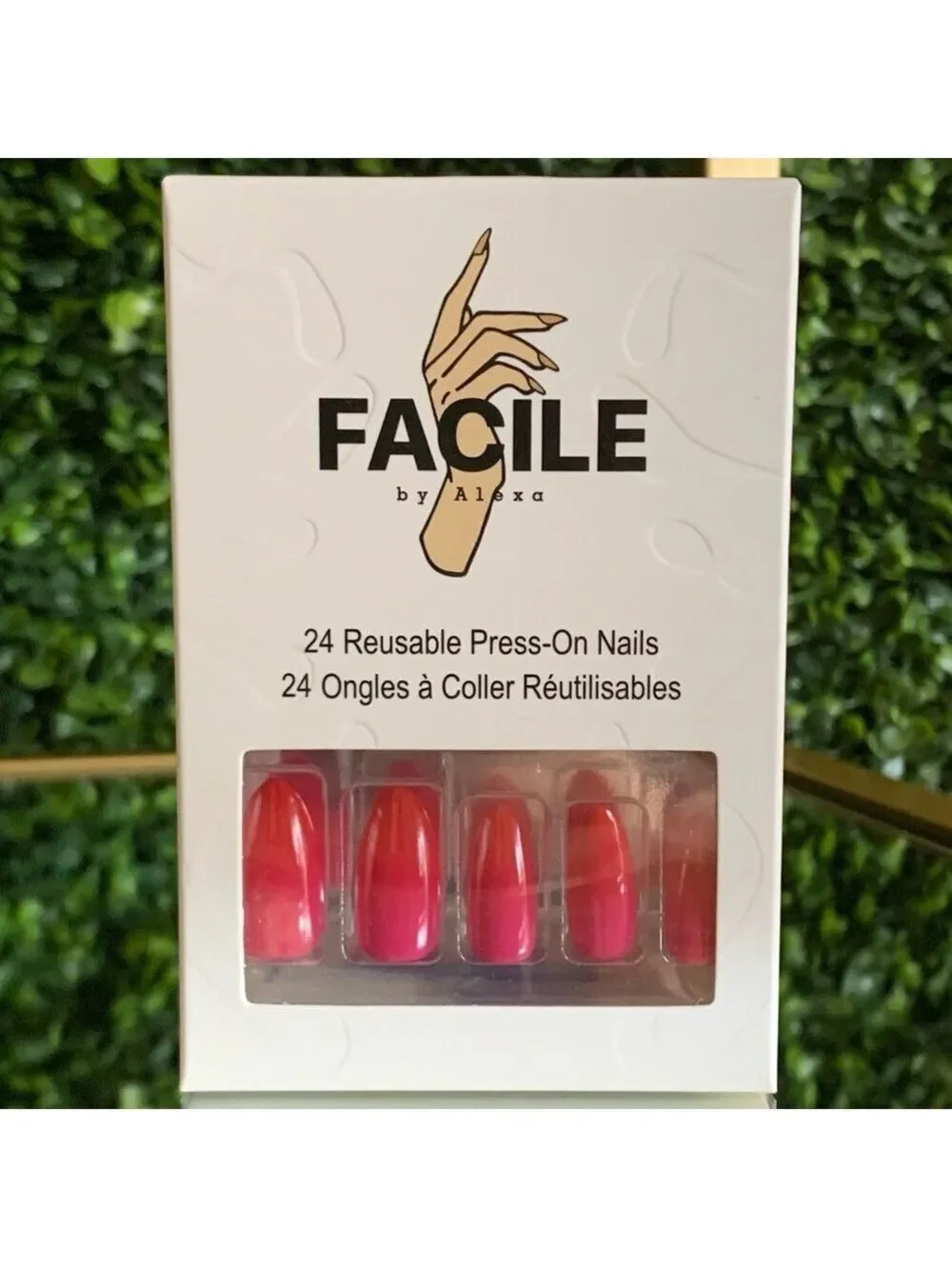 Facile DIRTY SHIRLEY Faux Reusable Press On Nails | NEW | Gel Effect | Ombré